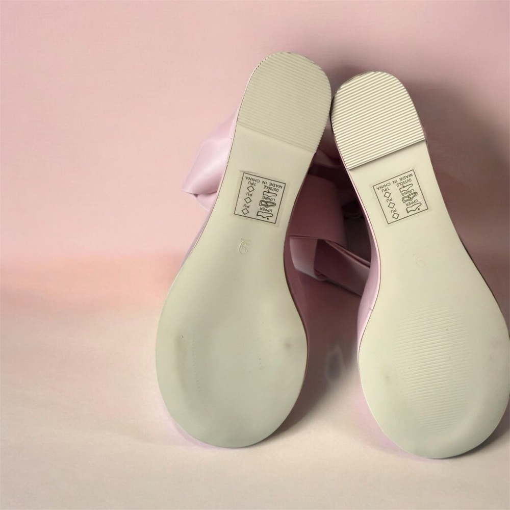 Azalea Wang Emeka Pink Platform Sandal with Bow - Size 9 - Picture 6 of 8